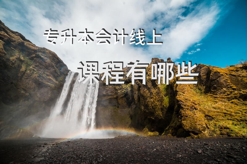 专升本会计线上课程有哪些