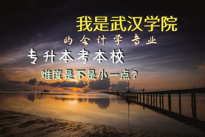 我是武汉学院的，会计学专业，专升本考本校难度是不是小一点？