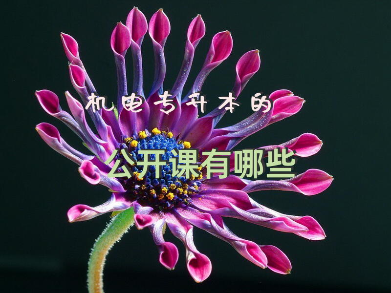 机电专升本的公开课有哪些